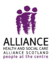 Alliance Health and Social Care Alliance Scotland people at the centre Logo